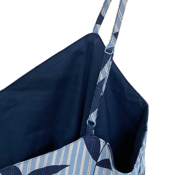 Banana Republic Blue Striped Floral Dress Size 2 - Picture 9 of 14